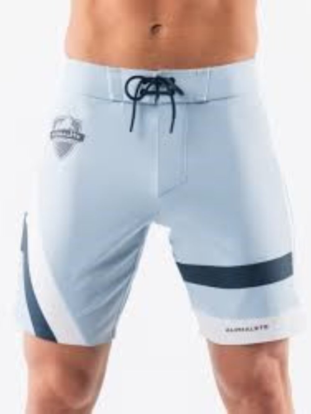 New Alphalete Men's Competition Aztec Boardshort Navy Sky Size 32